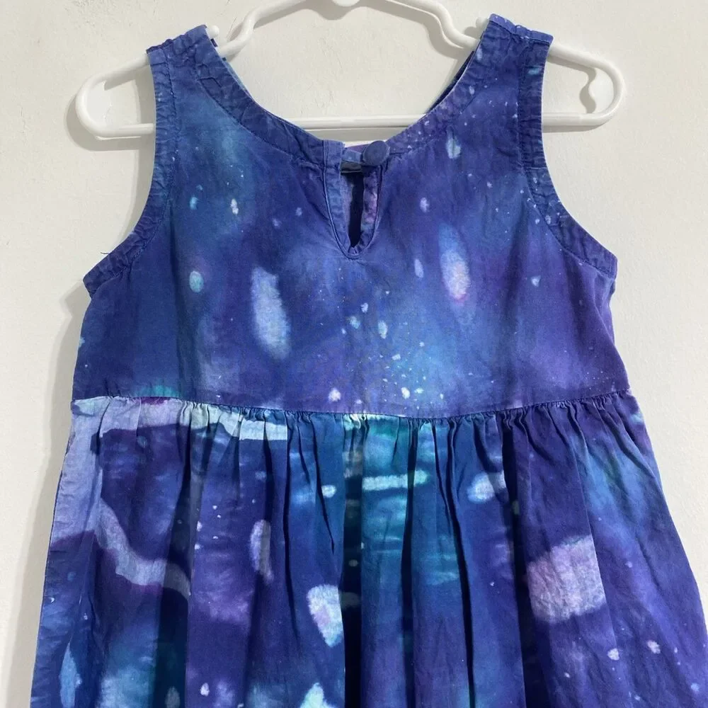 Girls Global Mamas Dress 4 100% Organic Cotton Dress Sundress Galaxy Dopamine - Picture 6 of 10